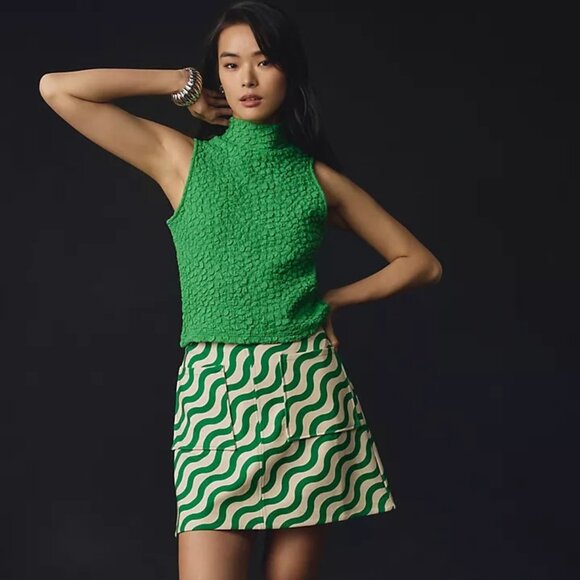 ANTHROPOLOGIE: NWOT Blue Mock Neck Tank - Picture 6 of 7